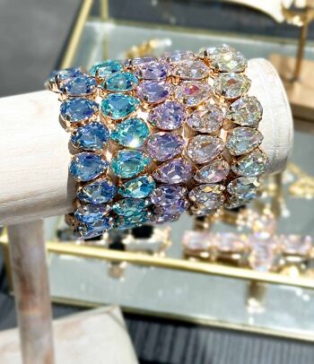 Bracelet en cristal K9 de haute qualité - Turquoise - Forme goutte 2