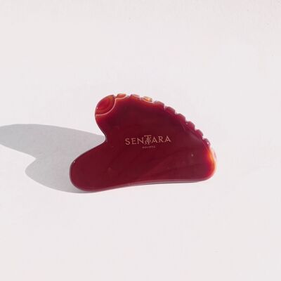 Cornalina Corazón Dentado Gua Sha - Herramientas de masaje - Edición Limitada