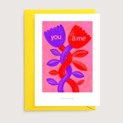 Tu y yo | tarjeta de ilustración