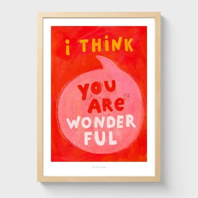A4 You are wonderful | Illustration art print