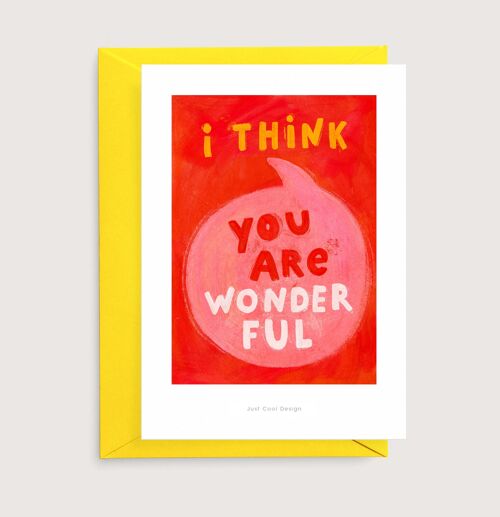 You are wonderful | Illustration card