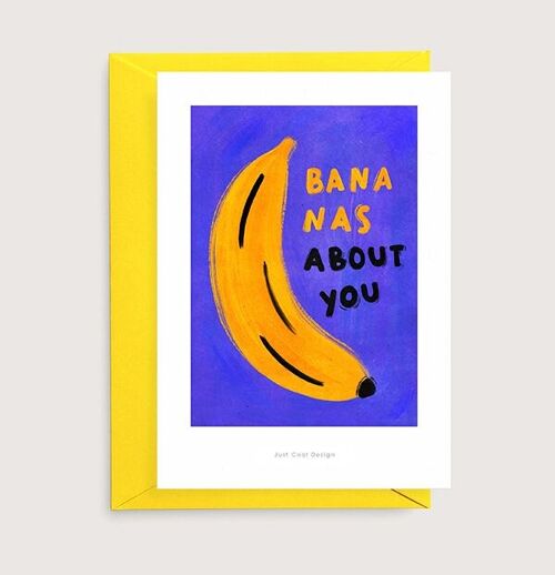 Bananas about you | Illustration card
