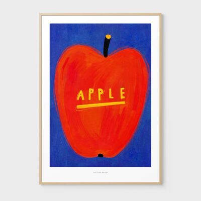 A3 Einfacher Apfel | Illustrations-Kunstdruck