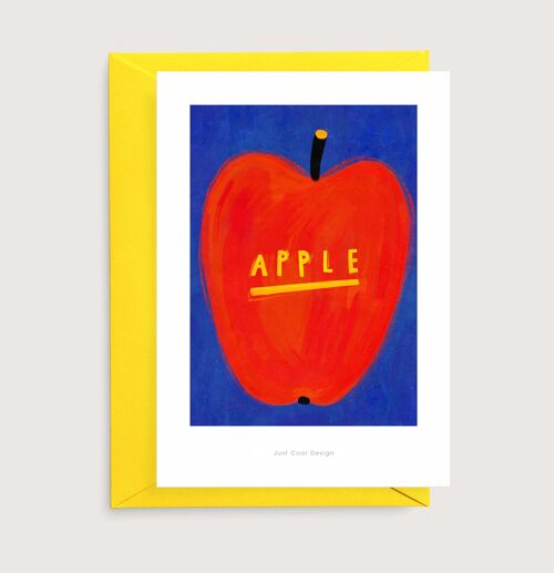 Simple apple | Illustration card