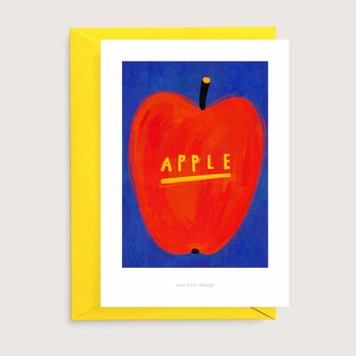 Manzana sencilla | tarjeta de ilustración