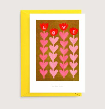 Fleurs d'amour | Carte d'illustration 1