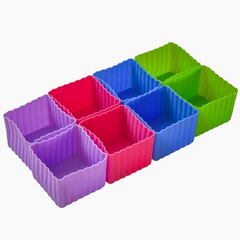 Yumbox Silicone Bento lunchbox set de 8 mini cubes - multicolore 1