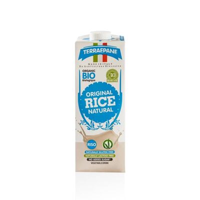 Bebida de arroz italiana orgánica