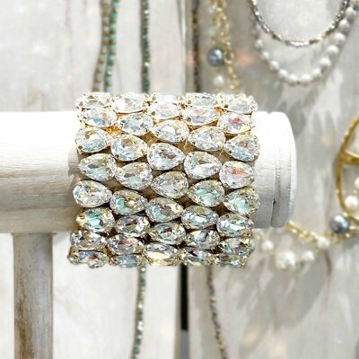 High quality K9 crystal bracelet - Aurora Borealis - Drop shape