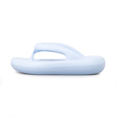 Roxe bleu ciel. Sandale esclave plate en EVA avec semelle épaisse double densité, douce, confortable et légère.