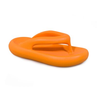 Roxe orange carrot. EVA flat slave sandal with thick double density sole, soft, comfortable and light.