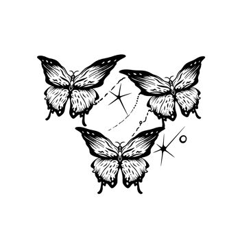 Trio de papillons aériens 2