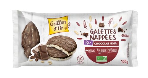 GRILLON D'OR Galettes Riz Nappées Chocolat Noir Bio