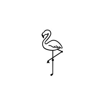 Flamant rose minimaliste 2