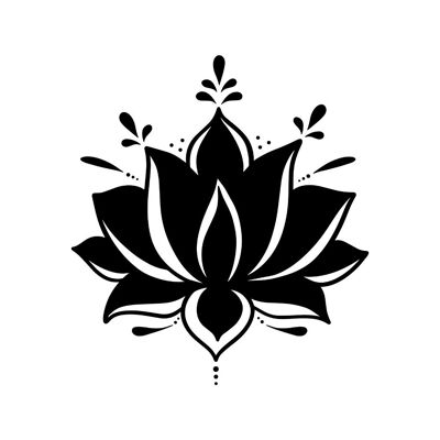 Minimalist lotus flower