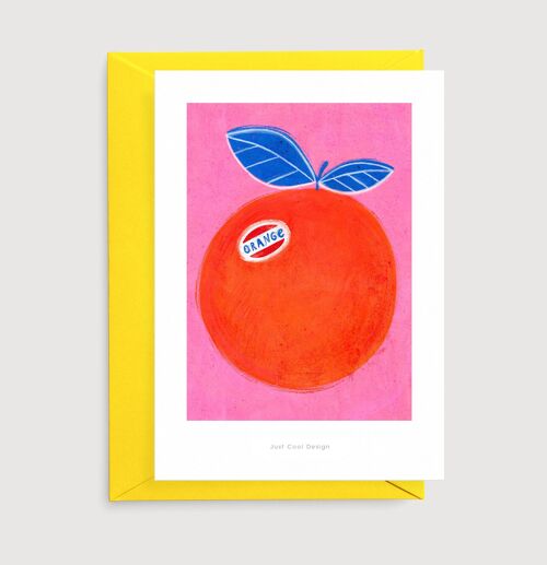 Orange fruit | Illustration card