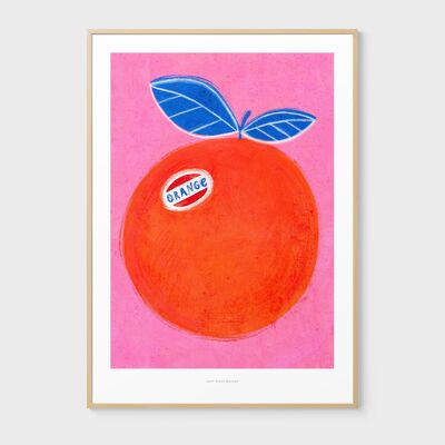 A3 Fruta naranja | Impresión de arte de ilustración