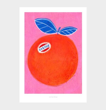 A4 Fruits oranges | Impression d’art d’illustration 2