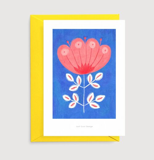 Pink flower | Illustration card