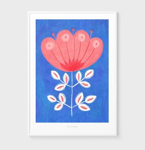 A4 Pink flower | Illustration art print