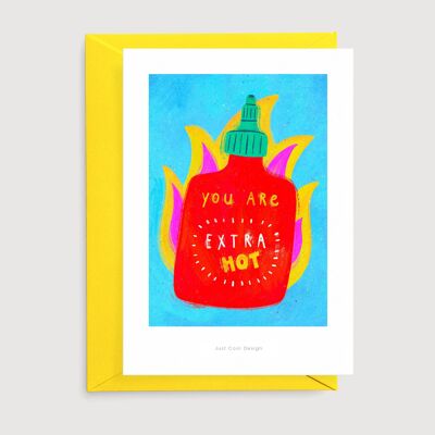 Du bist besonders heiß | Illustrationskarte