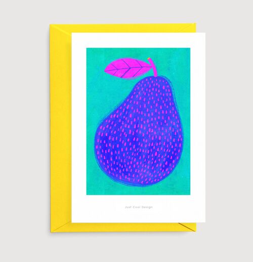 Blue pear | Illustration card