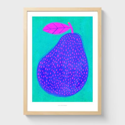 A4 Pera blu | Stampa artistica di illustrazione
