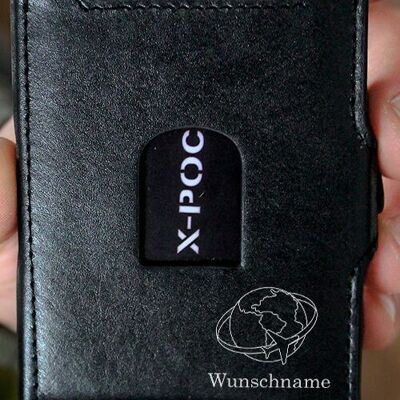 X-POC Credit Card Holder "Earth + Airplane" Customizable