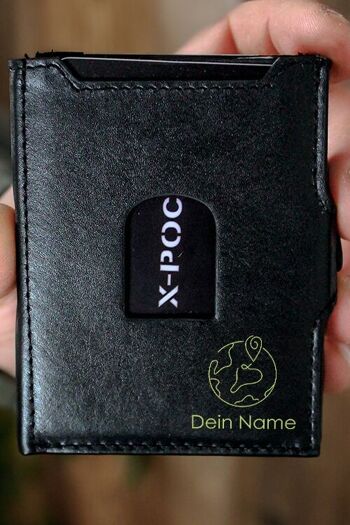 Étui carte de crédit X-POC "Terre + Nom" Personnalisable 10