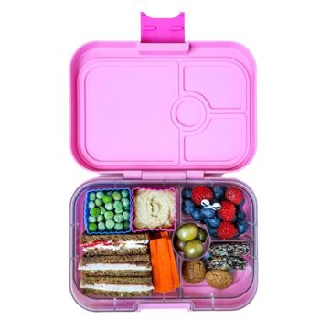 Yumbox Silicone Bento lunchbox set de 6 mini cubes - Rose / Aqua 4