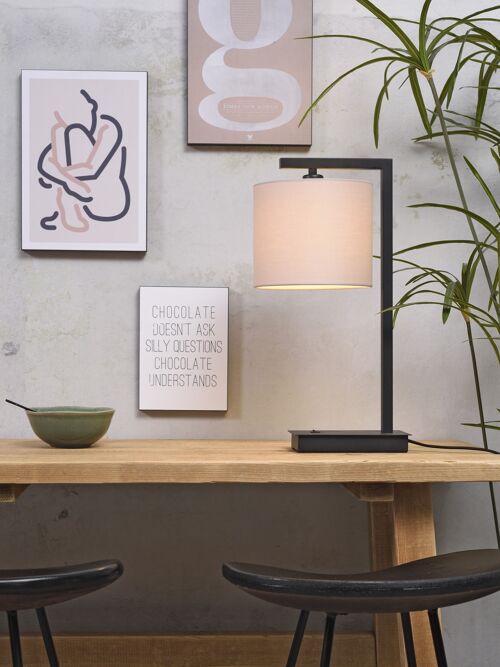 Lampe de table BOSTON taupe