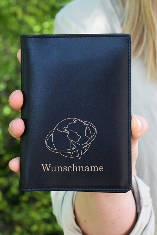 Etui passeport "Monde + Aviateurs - Bas" personnalisable