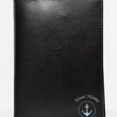 Passport cover "Anchor + Name - Small" Personalizable