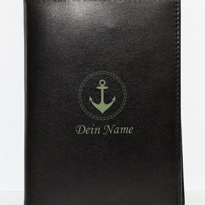 Passport holder "Anchor + Name - Middle" Personalizable