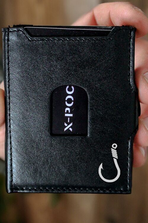 X-POC Kreditkartenhülle aus echten Leder "Angelhaken"