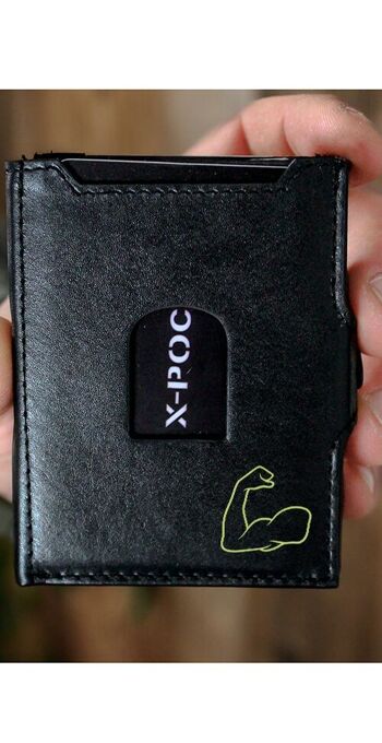 Étui pour cartes de crédit en cuir véritable X-POC "Arm" 7