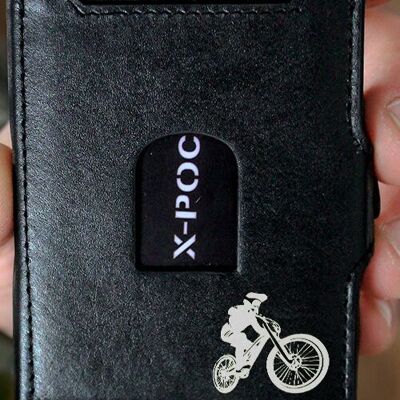 Porta carte di credito X-POC in vera pelle "Downhill"