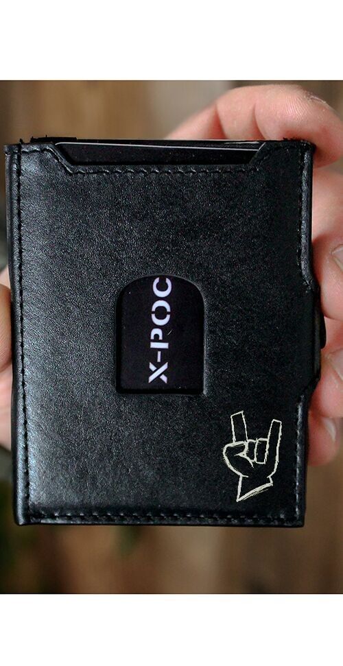 X-POC Kartenetui aus echten Leder "Hand"