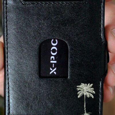 X-POC Kreditkartenhülle echtes Leder "Palme"