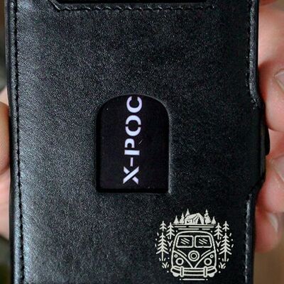 Porta carte di credito X-POC in vera pelle "Van"