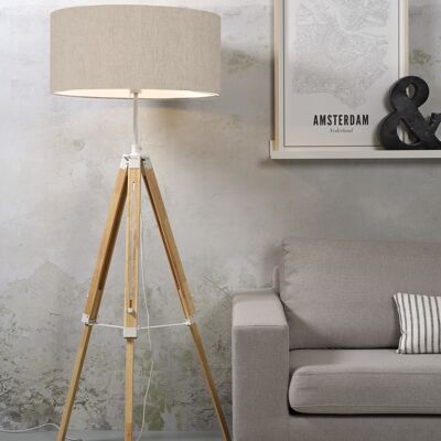 DARWIN light linen floor lamp