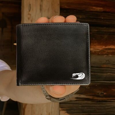 Wallet for men genuine leather "Wave"