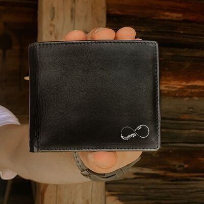 Men's wallet made of genuine leather "Fishing (infinite)"