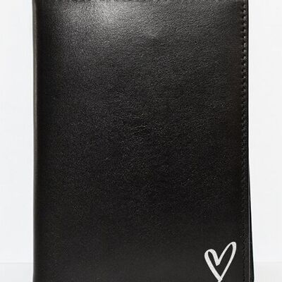 Passport holder made of genuine leather "Heart small"