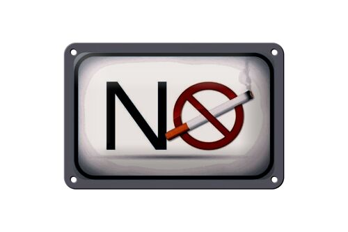 Blechschild Hinweis 18x12cm No smoking Rauchverbot Dekoration
