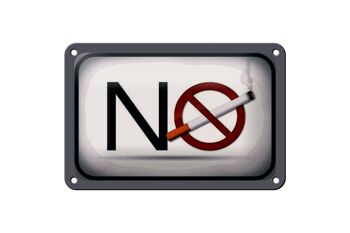Panneau en étain 18x12cm, décoration non fumeur, interdiction de fumer 1