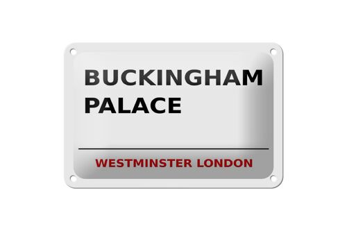 Blechschild London 18x12cm Street Buckingham Palace weißes Schild