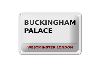 Panneau blanc en étain de londres, 18x12cm, rue Buckingham Palace 1