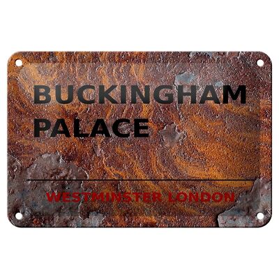 Targa in metallo Londra 18x12 cm Decorazione Street Buckingham Palace