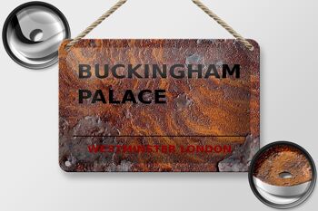Panneau en étain de londres, 18x12cm, décoration du palais de Buckingham, rue 2